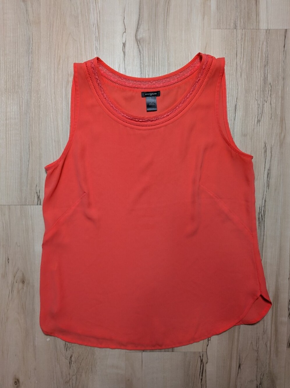 Ann Taylor Coral Sleeveless Blouse